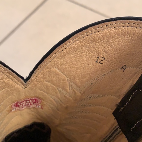 Nocona black men’s cowboy boots 12A 11C 10.5D - Picture 5 of 8